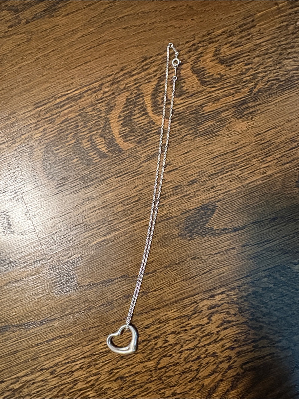 Tiffany & Co. Open Heart Pendant Necklace - Silver